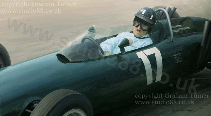 Graham Hill, BRM, 1962 Dutch Grand Prix  - Motorsport art print by Graham Turner