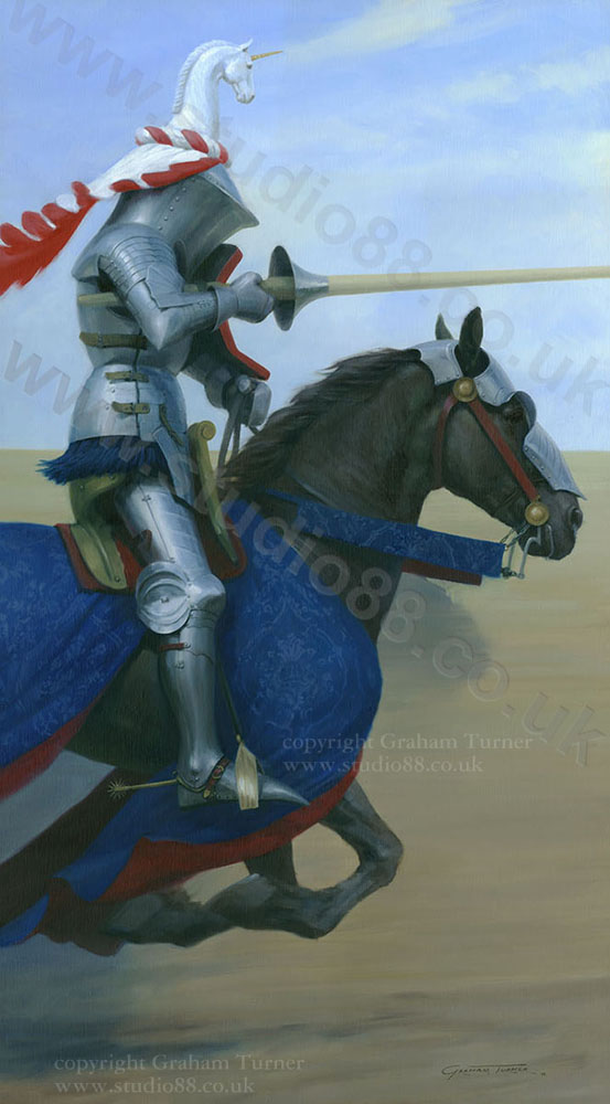 Focus - jousting print by Graham Turner