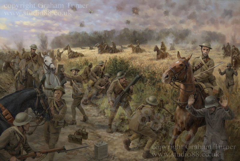 'The Charge at High Wood' - Oil painting by Graham Turner