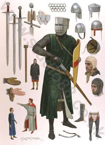 English Knight c.1210 - Original painting