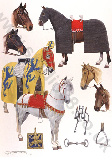 13th Century Horses - Original painting