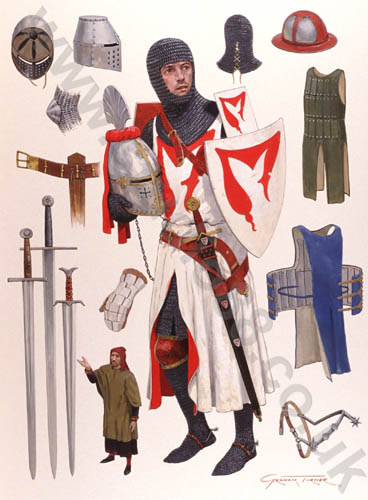 English Knight c.1290 - Original Painting