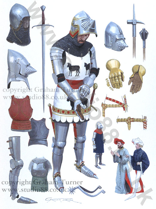 English Knight c.1390 - Original Painting