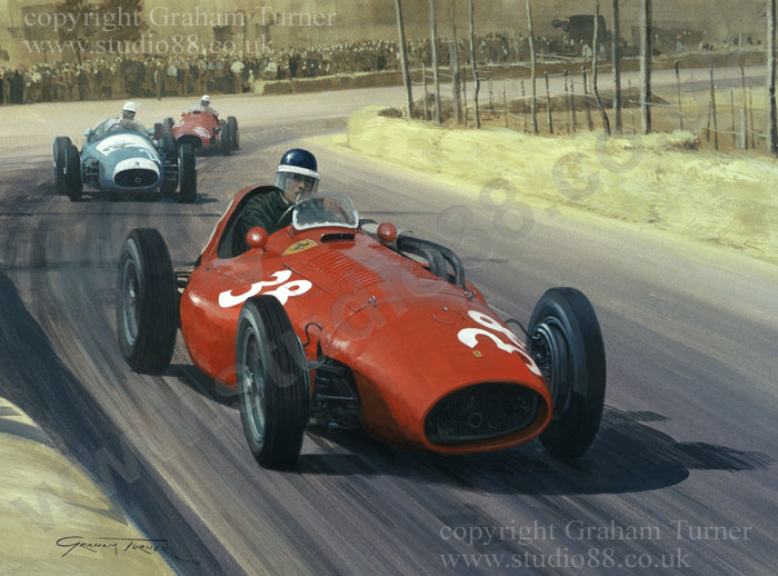 1954 Spanish Grand Prix - Original Painting by Graham Turner