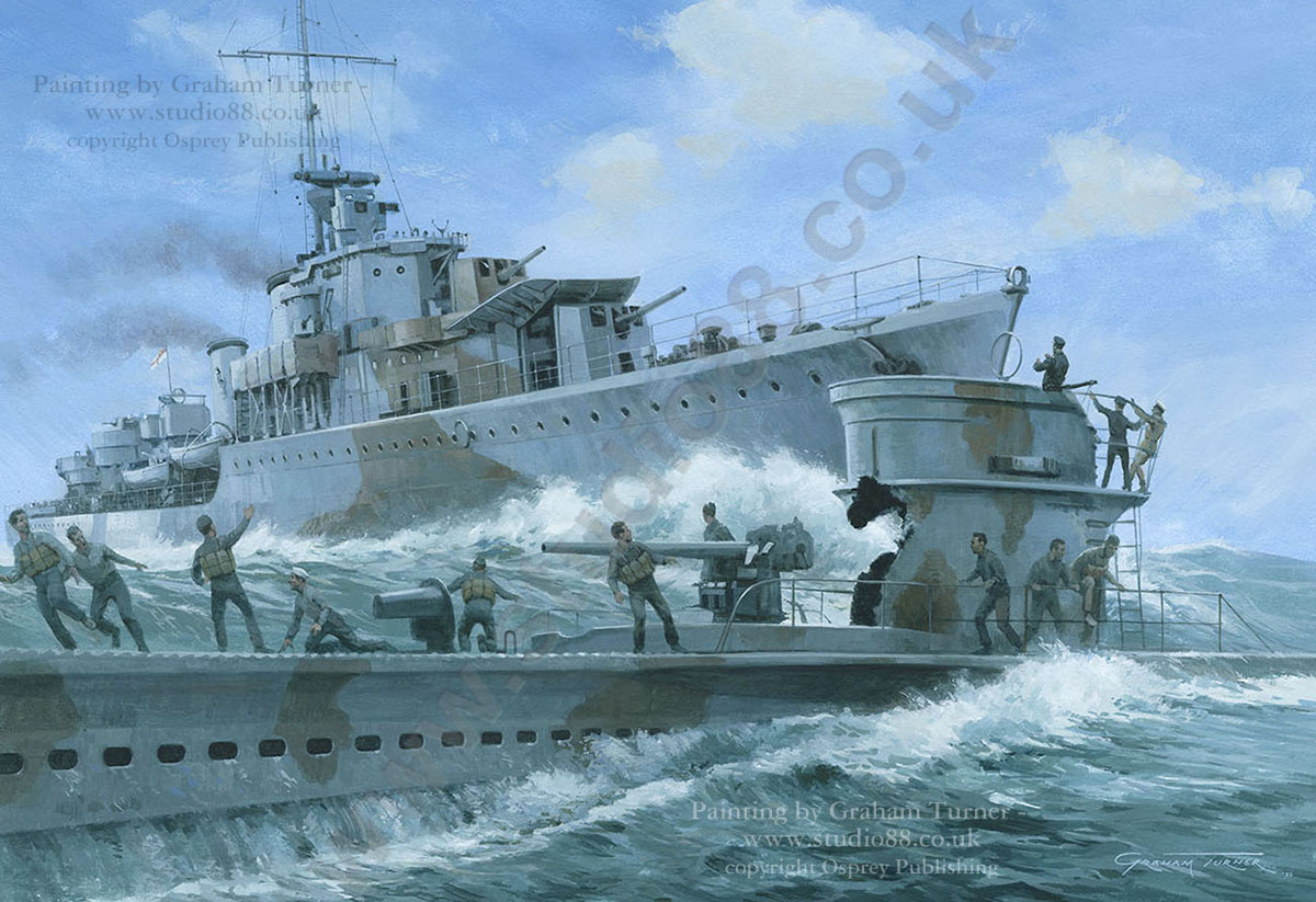 HMS Ithuriel Rams the Cobalto, 12 August 1942
