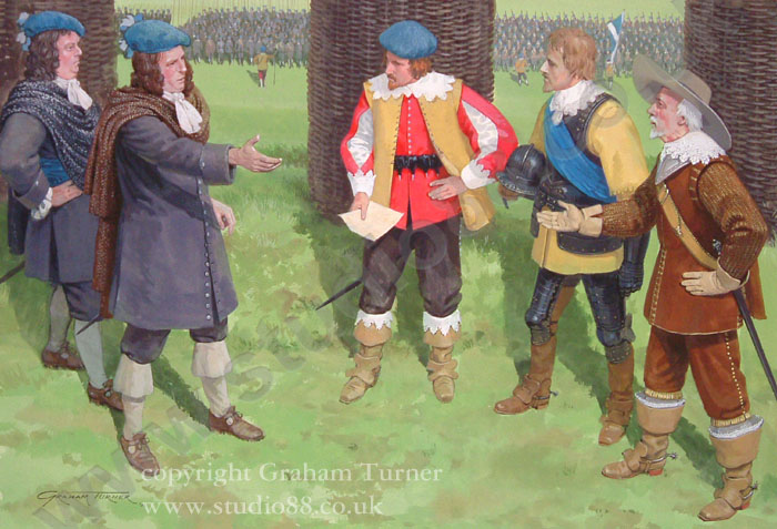 The fortified lines at Leith - Original Painting