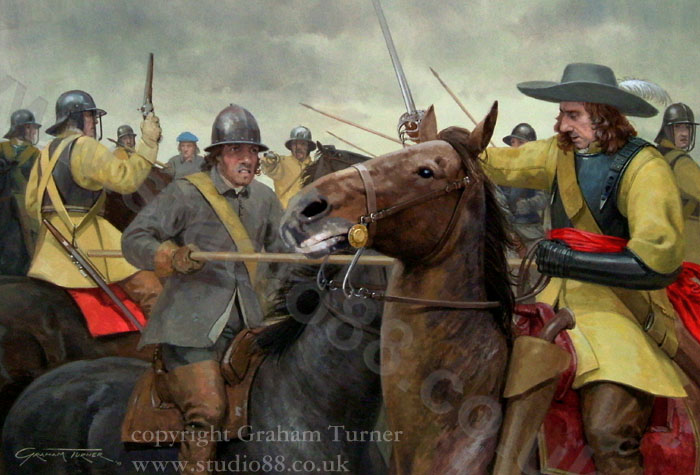 The Battle of Dunbar, 1650 - Original Painting by Graham Turner 