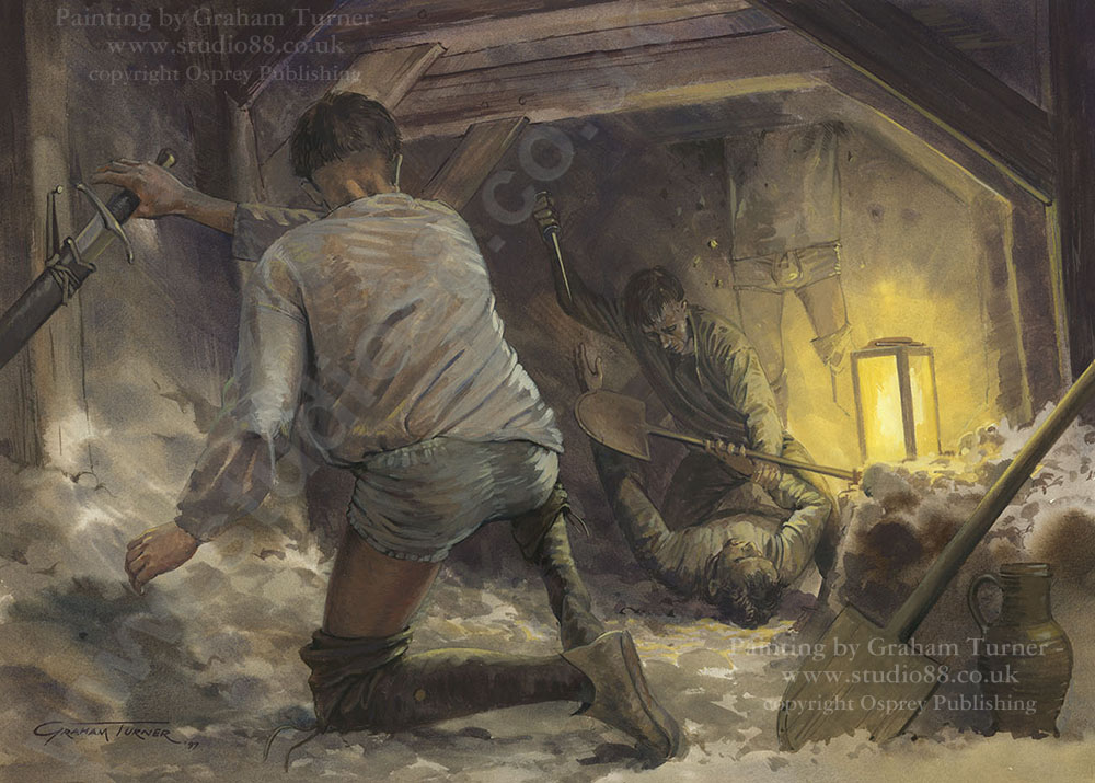 Plate D - The Mines - Original painting