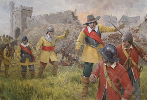 Siege of Clonmel, 1650 - Original Painting by Graham Turner