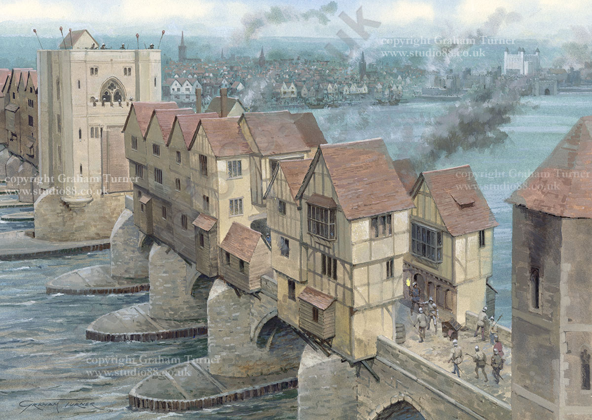 Fauconberg's Attack on London - original painting
