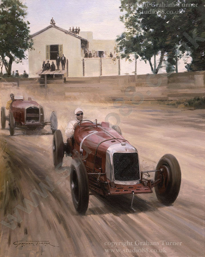 1929 Maserati 26M - original oil painting