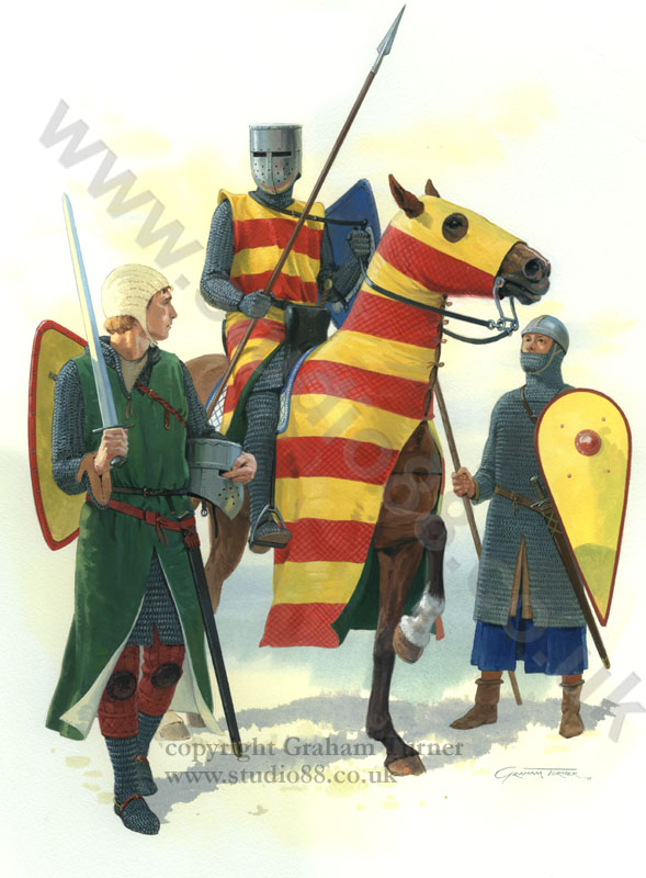 Plate E - Medieval German Armies - Original painting