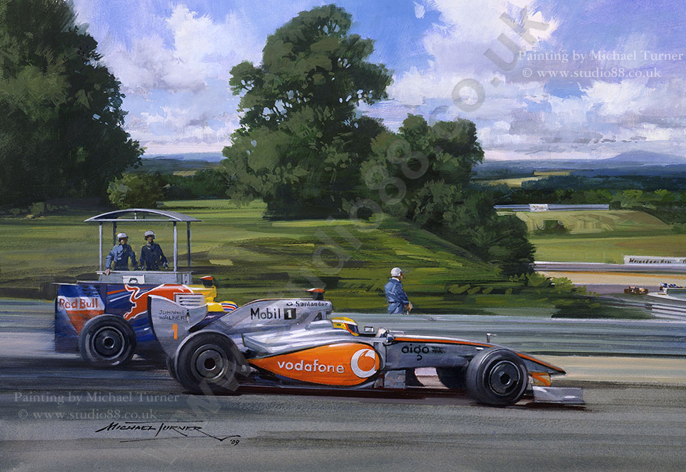 2009 Hungarian Grand Prix - Original Painting by Michael Turner