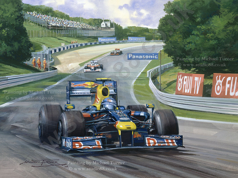 2009 Japanese Grand Prix - Original Painting by Michael Turner