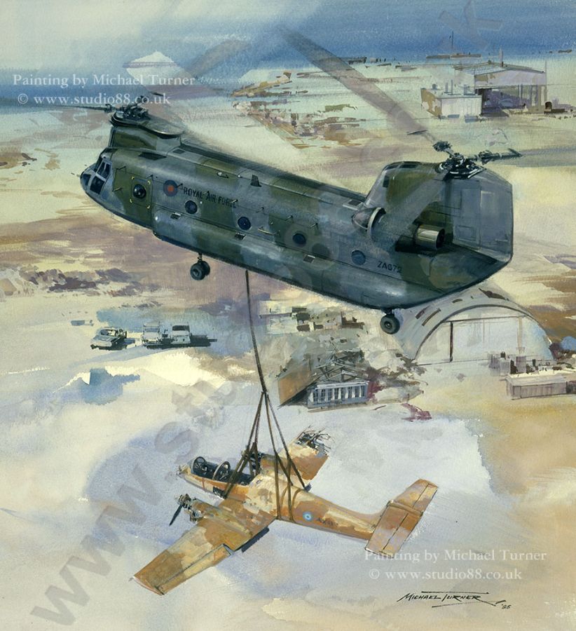 Falklands Tidy-up - Original Painting by Michael Turner