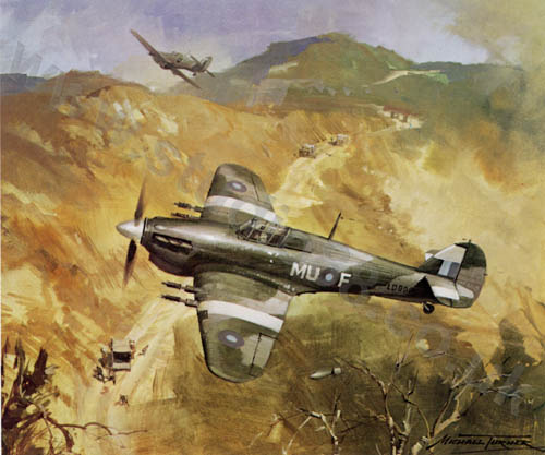Ground Attack - Original Painting by Michael Turner