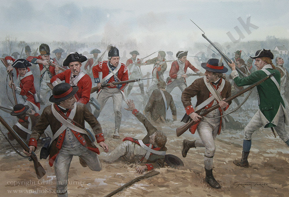 Battle of Princeton - Original Painting by Graham Turner 
