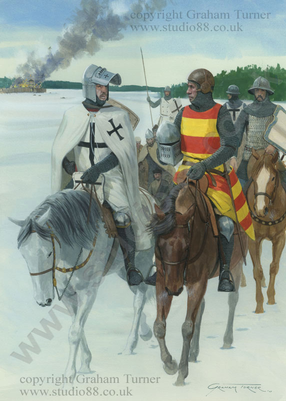 Teutonic Knights Raiding Party - Original Painting