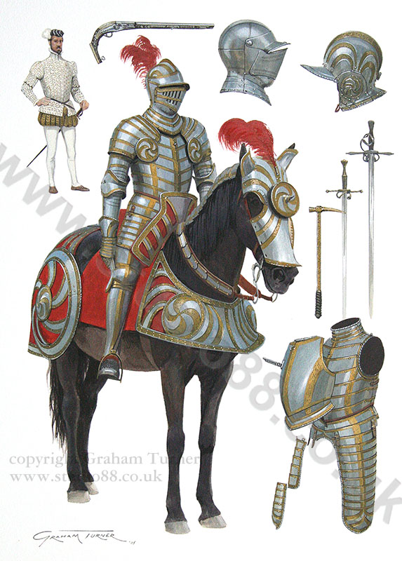 English Knight c. 1550 - Original painting