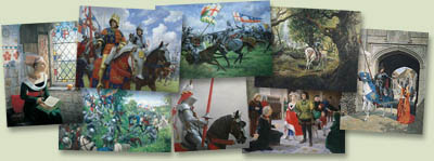 Greeting Cards - Medieval Art by Graham Turner