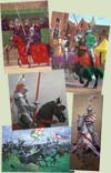 Assorted sets of medieval greeting cards