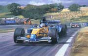 F1 Grand Prix cards from motorsport paintings by Michael Turner