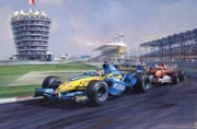 F1 Grand Prix cards from motorsport paintings by Michael Turner