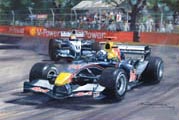 F1 Grand Prix cards from motorsport paintings by Michael Turner