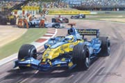 F1 Grand Prix cards from motorsport paintings by Michael Turner