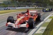 F1 Grand Prix cards from motorsport paintings by Michael Turner