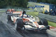 F1 Grand Prix cards from motorsport paintings by Michael Turner