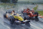 F1 Grand Prix cards from motorsport paintings by Michael Turner