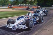 F1 Grand Prix cards from motorsport paintings by Michael Turner