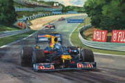 F1 Grand Prix cards from motorsport paintings by Michael Turner