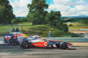 F1 Grand Prix cards from motorsport paintings by Michael Turner