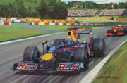 F1 Grand Prix cards from motorsport paintings by Michael Turner