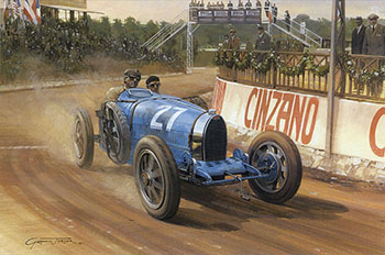 1926 Targa Florio, Bugatti - Classic racing car Birthday or Greeting Card