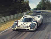 1971 Le Mans, Porsche 917 - Motorsport art print by Graham Turner