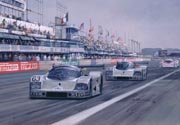 1989 Le Mans, Mercedes - Motorsport art print by Michael Turner