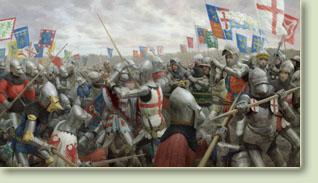 The Battle of Agincourt canvas print