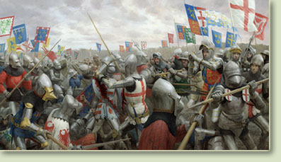 The Battle of Agincourt canvas print