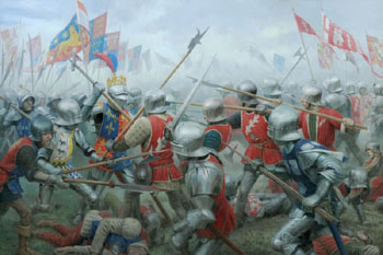 The Battle of Barnet - original oil painting