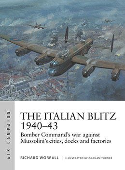Artist signed Osprey book, Air Campaign 17, The Italian Blitz 1940-43