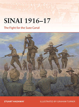 Artist signed Osprey book, Campaign 421, Sinai 1916-17
