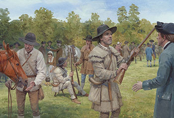 Painting from the Osprey book 'Kings Mountain 1780' by Graham Turner