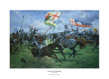 Richard III at the Battle of Bosworth, Wars of the Roses - Medieval Art print by Graham Turner