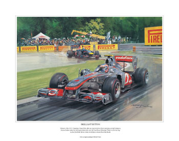 Jenson Button, McLaren, 2011 Canadian Grand Prix - Formula 1 Grand Prix art by Michael Turner