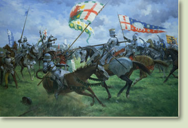The Battle of Bosworth - King Richard III's Charge - canvas print