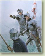 Battle of Barnet, Wars of the Roses - Medieval Art canvas print by Graham Turner