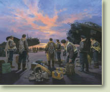 At the Going Down of the Sun - Aviation Art print by Michael Turner